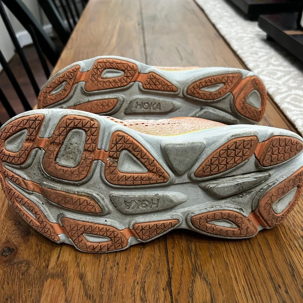 HOKA M Bondi 8 Shell Coral/ Peach Mens 7 - Picture 4 of 4